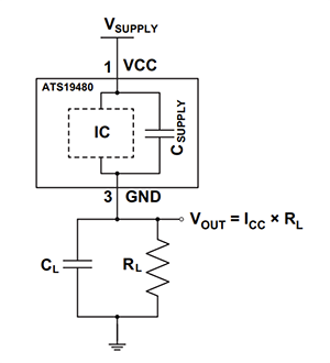 Application Circuit Diagram - Allegro MicroSystems ATS19480 GMR Transmission Speed Sensor IC